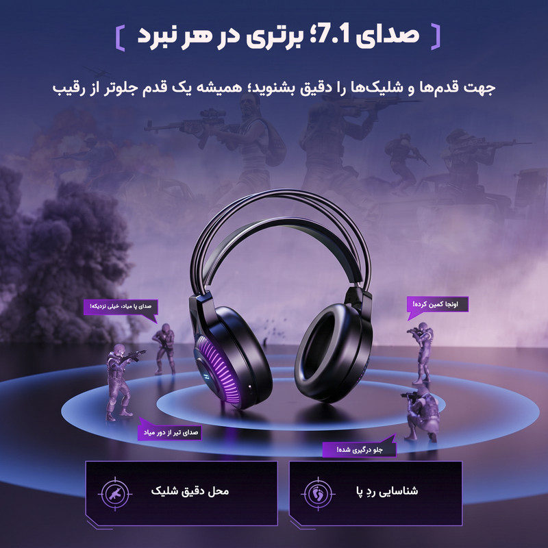 هدست گیمینگ رو گوشی ایسر مدل OHW303 