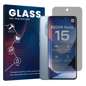 Glass Hydrogel model privacy Screen Protector for Xiaomi Redmi Note 15 4G mobile phone