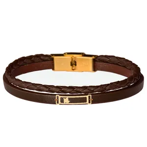 دستبند طلا 18 عیار زنانه الن نار طرح برگ مدل N102314