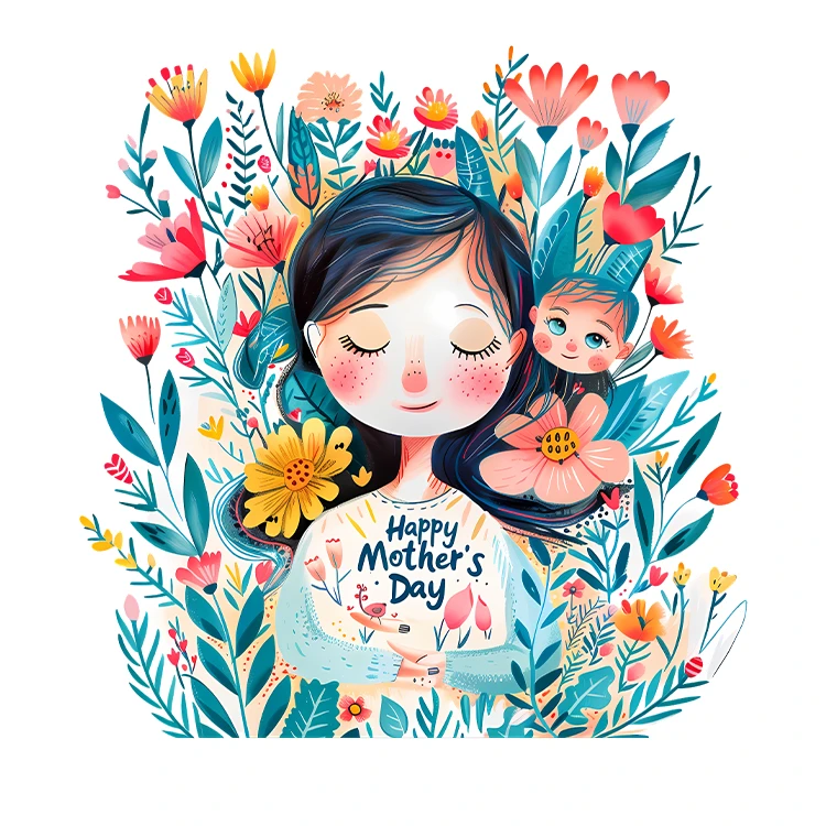 استیکر پارچه و لباس پاد آفرین مدل روز زن مادر همسر کد S2803