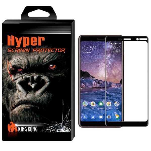 محافظ صفحه نمایش شیشه ای کینگ کونگ مدل Hyper Fullcover مناسب برای گوشی نوکیا 7plus محافظ صفحه نمایش شیشه ای کینگ کونگ مدل Hyper Fullcover مناسب برای گوشی نوکیا 7plus