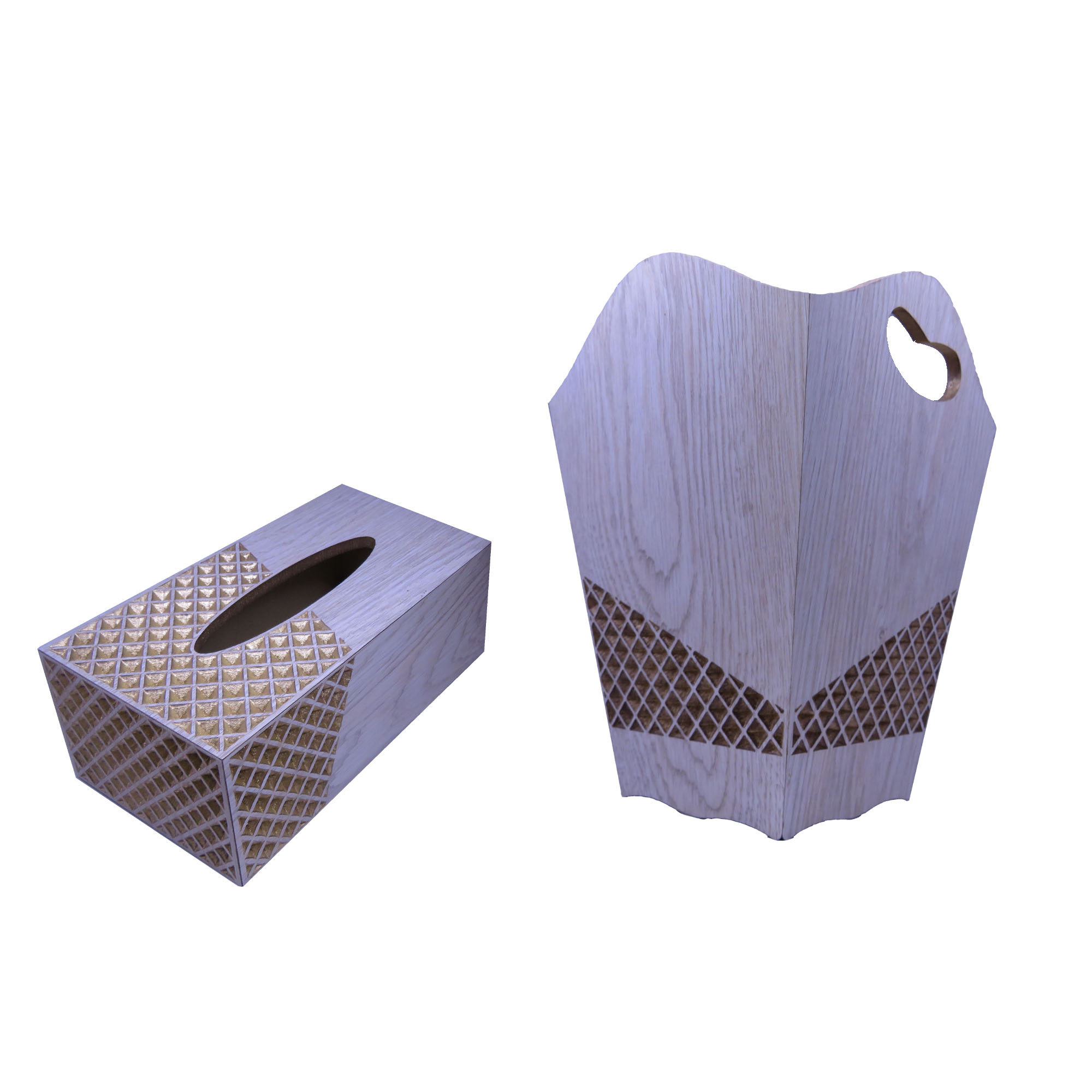 ست سطل و جای دستمال کاغذی مدل  صنم