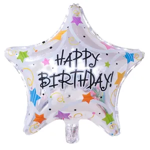 بادکنک فویلی بانیبو مدل Happy Birthday Star سایز 150