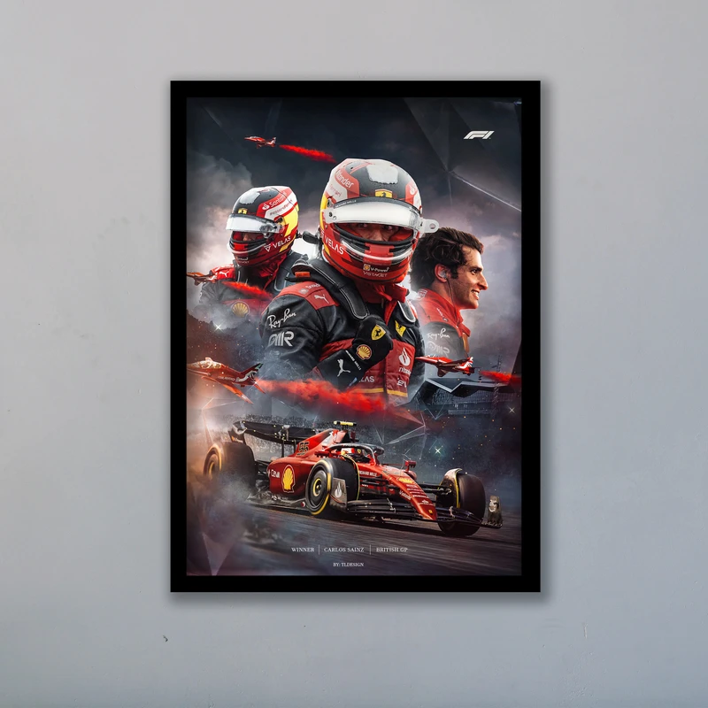 تابلو مدل فرمول یک کارلوس ساینز Sainz کد LA-F1G1020B