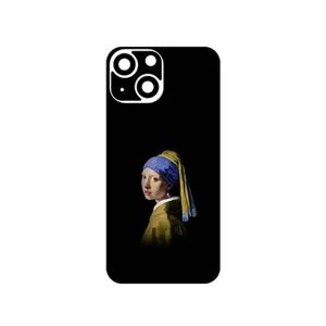 MAHOOT Girl with a Pearl Earring of Vermeer Cover Sticker for Apple iPhone 13 Mini