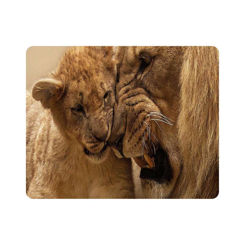 ماوس پد اطلس آبی طرح شیر مدل T7657