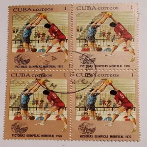 تمبر یادگاری بلوک مدل المپیک 1976 بسته 4 عددی