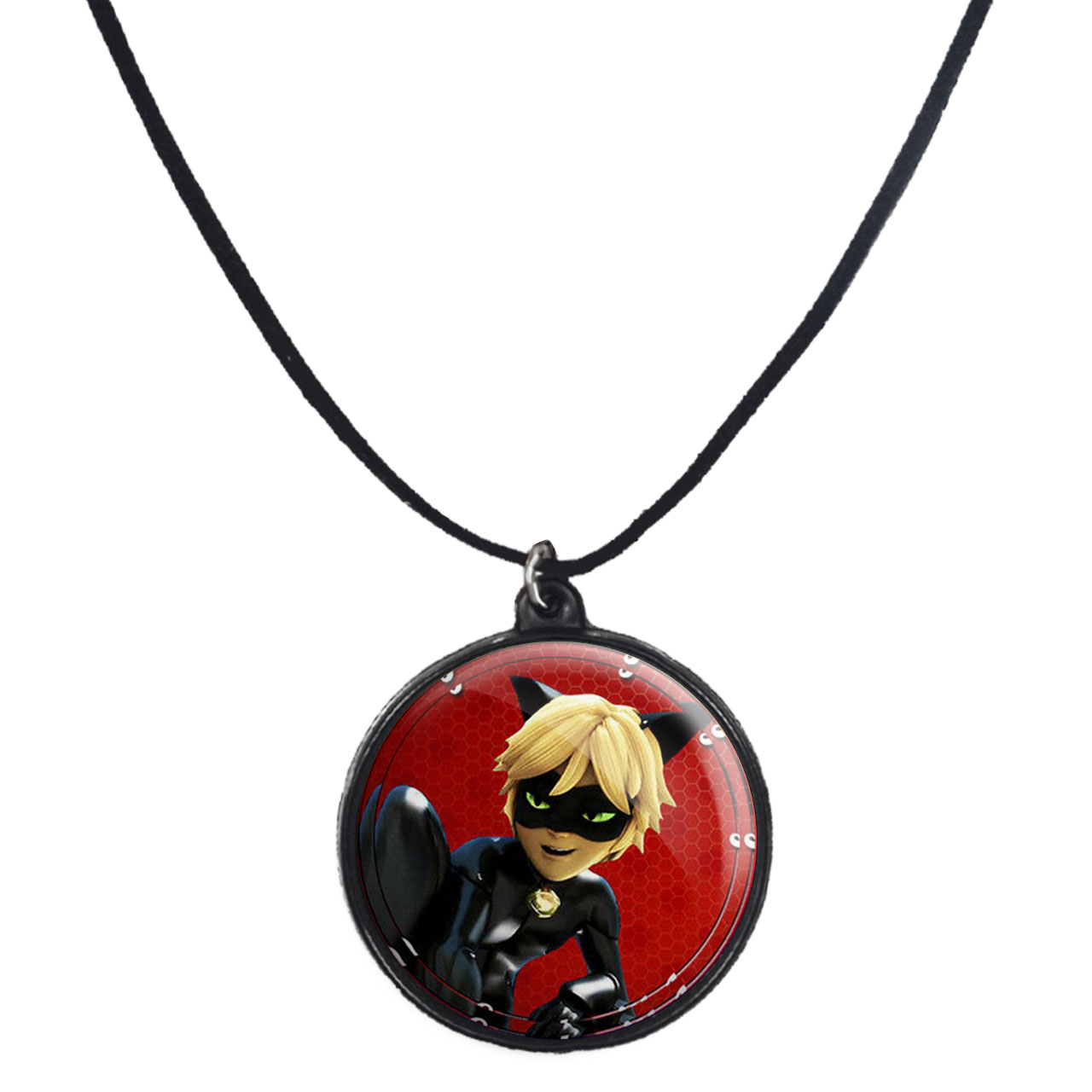 گردنبند پرمانه طرح کفشدوزکی کد pmb.1513 مدل دو طرفه