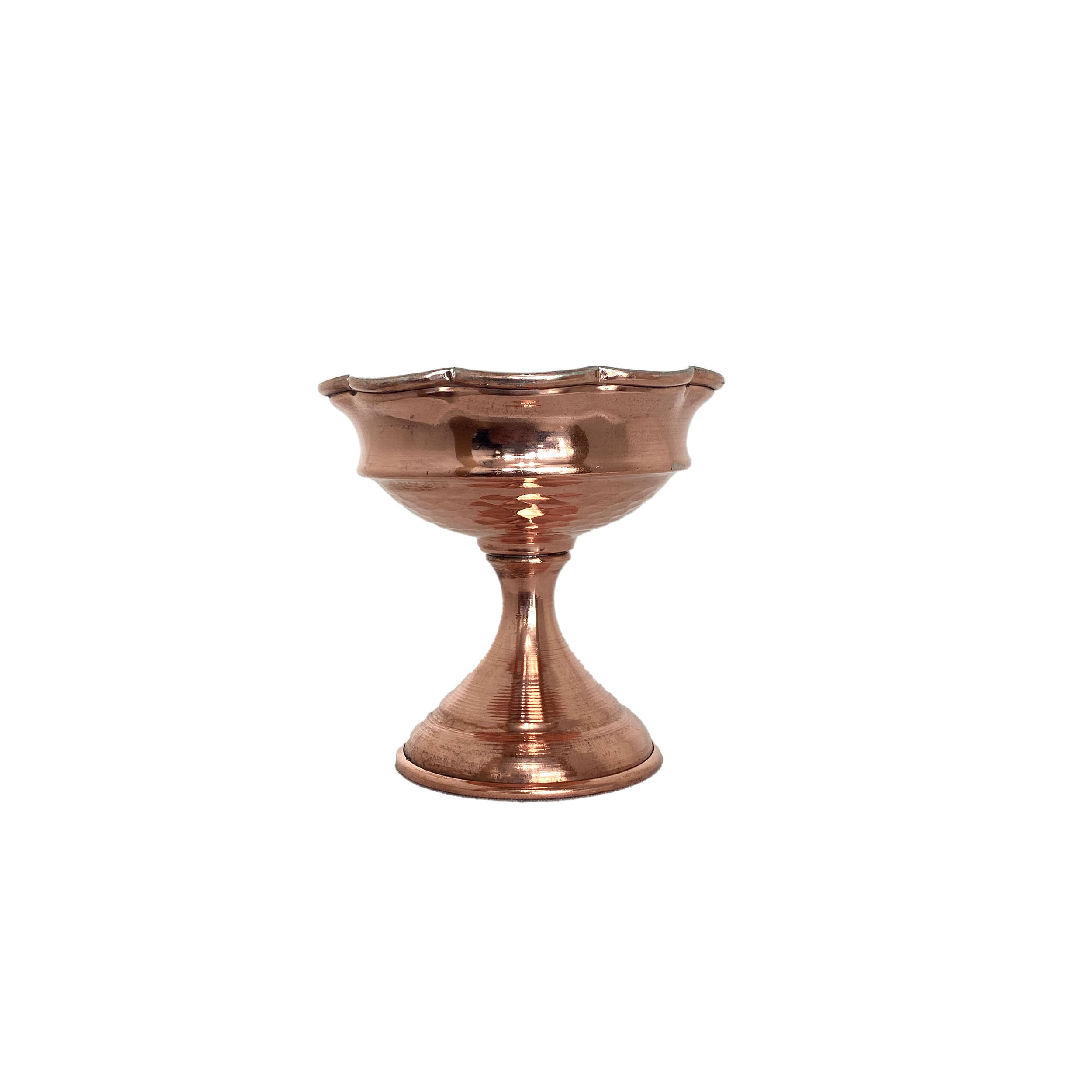 بستنی خوری مسی طرح گل کوچک کد 1497S9