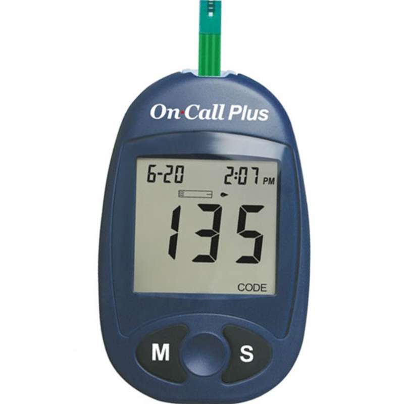 تست قندخون ایکان On Call Plus G113-111 به همراه یک بسته نوار تست On Call Plus G133-115