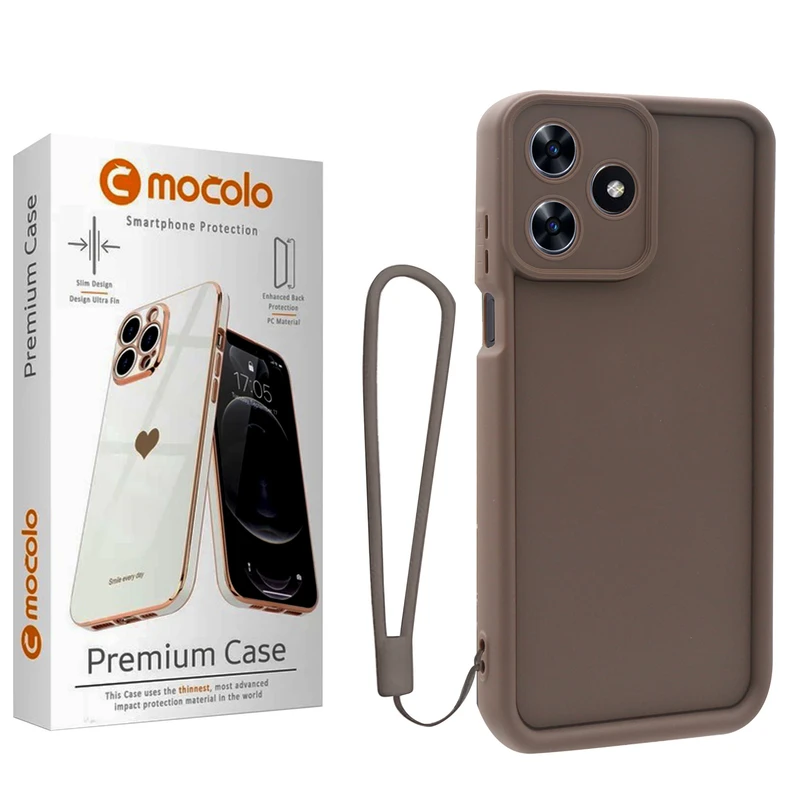 کاور موکولو مدل Silicone Puffer Strap مناسب برای گوشی موبایل ریلمی Realme C63/ C61 به همراه بند آویز