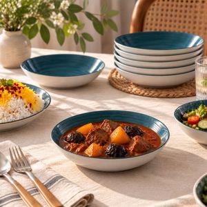بشقاب خورش خوری بومی مدل 013 مجموعه 6 عددی