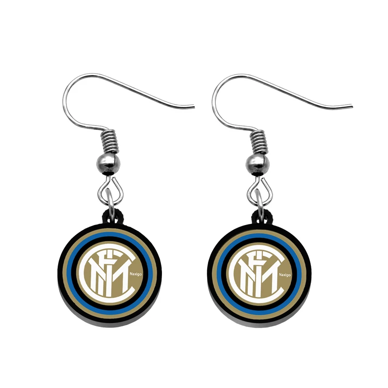 گوشواره زنانه ناکسیگو مدل شب تاب طرح اینتر میلان کد ES8386