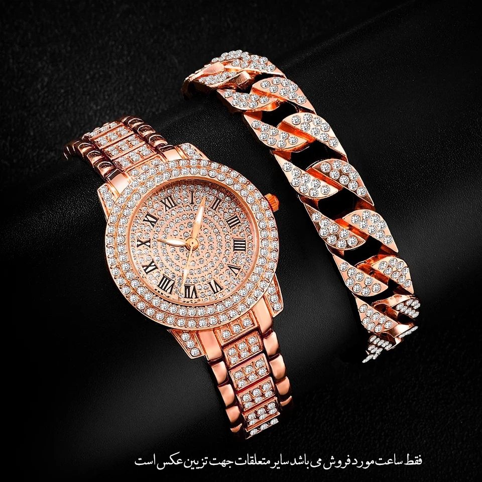 ساعت مچی عقربه ای زنانه مدل الماس لوکس کد ROZ22 -  - 13