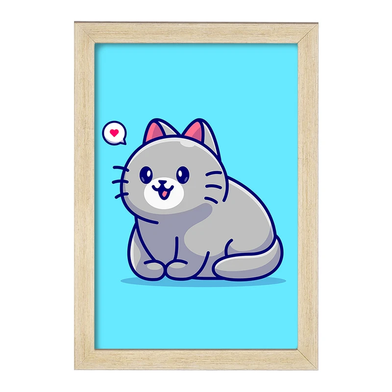 تابلو خندالو مدل حیوانات بامزه گربه کد 25415