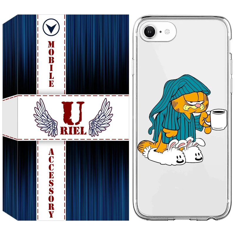 کاور یوریل مدل Clear کد 72 طرح گارفیلد مناسب برای گوشی موبایل اپل iPhone 7 / 8 / SE 2020 / SE 2022