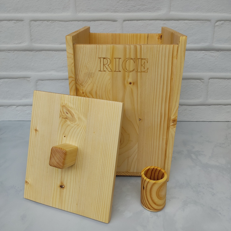 ظرف برنج مدل چوبی