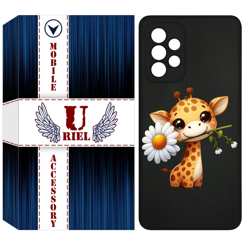 کاور یوریل قاب مدل KSH کد 38 طرح زرافه مناسب برای گوشی موبایل سامسونگ Galaxy A72
