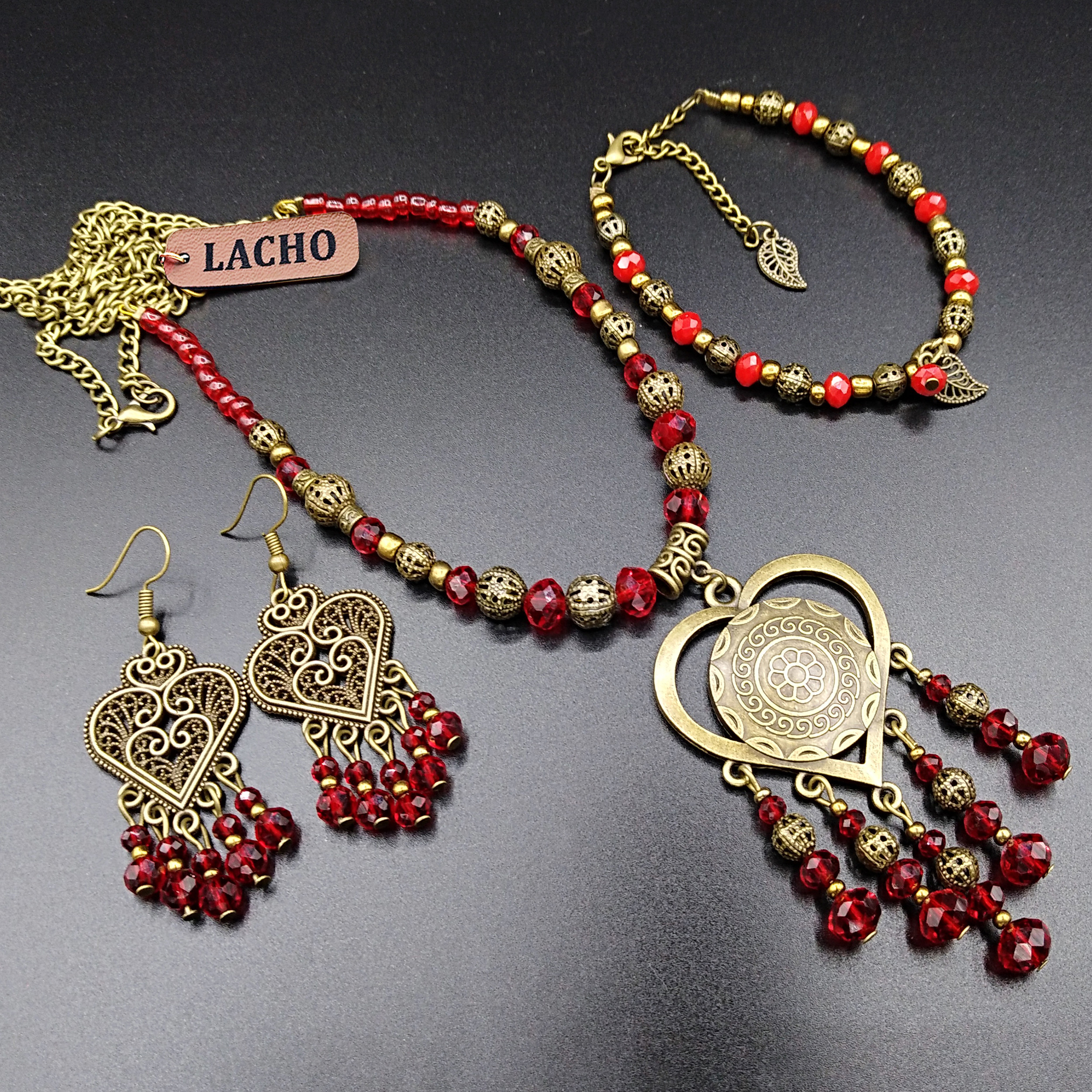 نیم ست زنانه لاچو مدل قلبی کد GG-01 نیم ست زنانه لاچو مدل قلبی کد GG-01