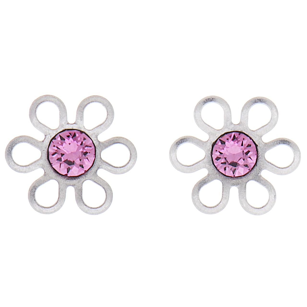 گوشواره میخی الیور وبر مدل Flower rose 3088-209