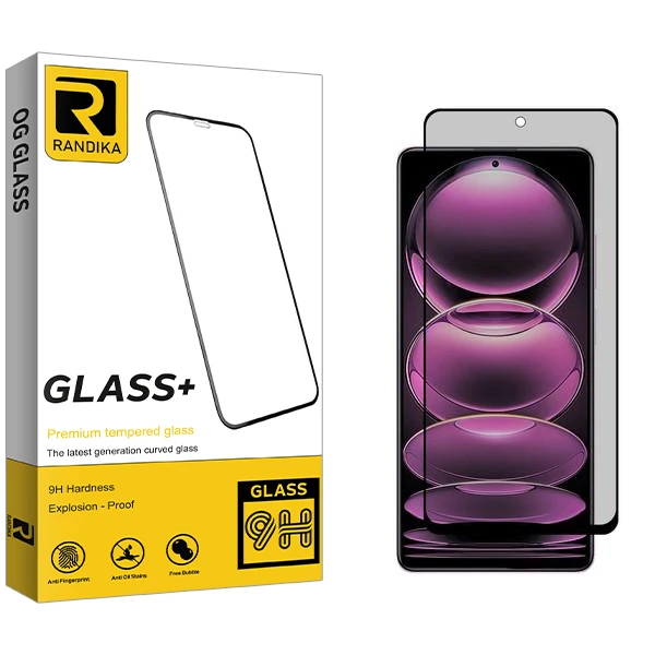 محافظ صفحه نمایش حریم شخصی راندیکا مدل RK مناسب برای گوشی موبایل شیائومی Redmi Note 12 Pro Plus