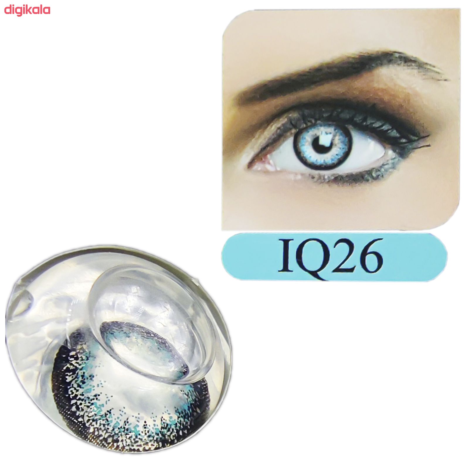 لنز چشم کریستریو مدل IQ26 رنگ فیروزه ای دور مشکی main 1 1