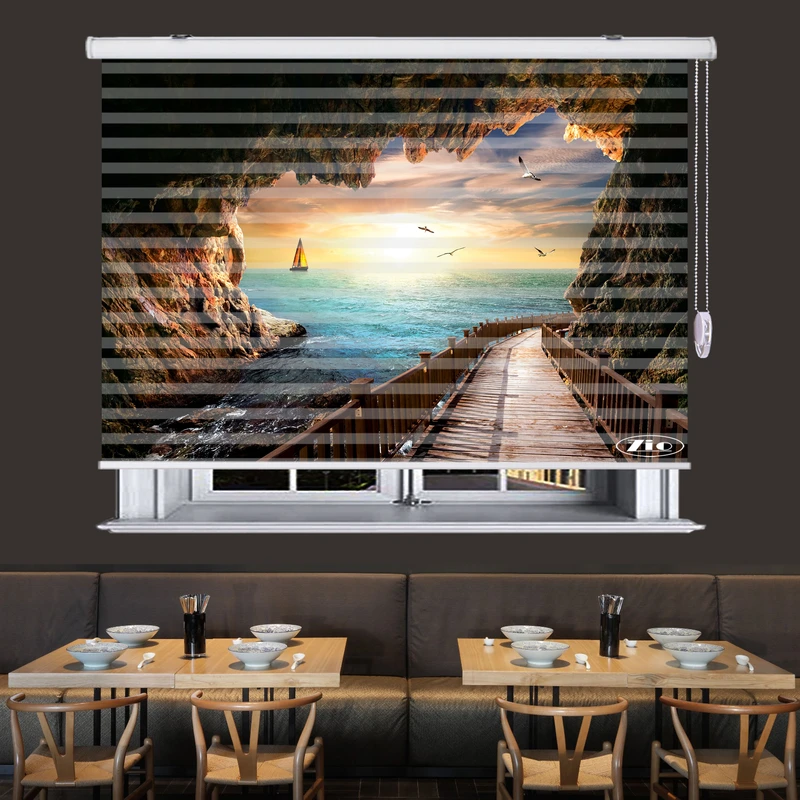  پرده زبرا زیو مدل L5075 سایز 100x280 سانتی متر