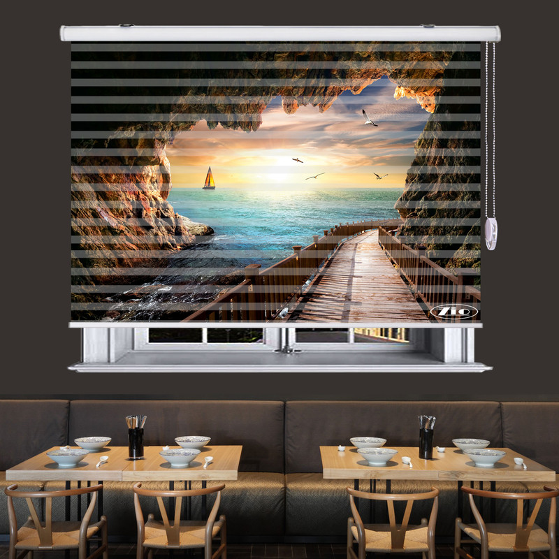  پرده زبرا زیو مدل L5075 سایز 200x150 سانتی متر