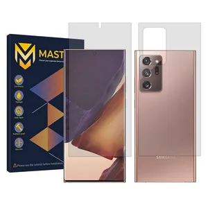 Master Resistant model transparent screen protector suitable for Samsung Galaxy Note20 Ultra mobile phone along with phone back protector