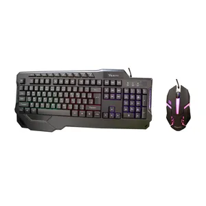 Verity V-KB6121GCW Gaming Keyboard With Mouse, Membrane Switch, Full-Size, LED RGB Lighting