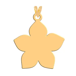 آویز گردنبند طلا 18 عیار زنانه فرشته مدل گل WNL-000257