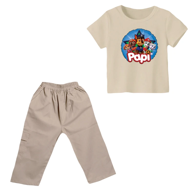 ست تی شرت و شلوارک پسرانه مدل سگ نگهبان کد ۶