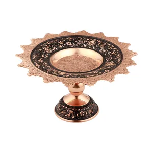 شیرینی خوری مسی مدل الماس تراش کد 25