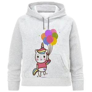 هودی دخترانه مدل تکشاخ و بادکنک F982