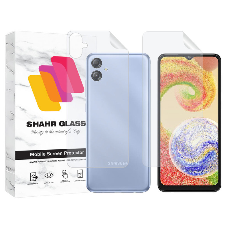 محافظ صفحه نمایش شهر گلس مدل MTNANFBSH مناسب برای گوشی موبایل شیائومی Galaxy A04e به همراه محافظ پشت گوشی