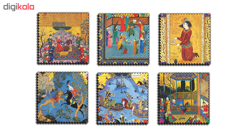 زیر لیوانی لوکسینو مدل تمبر کد ZLST 3260 بسته 6 عددی