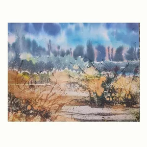 نقاشی آبرنگ به سبک رئالیسم طرح طبیعت