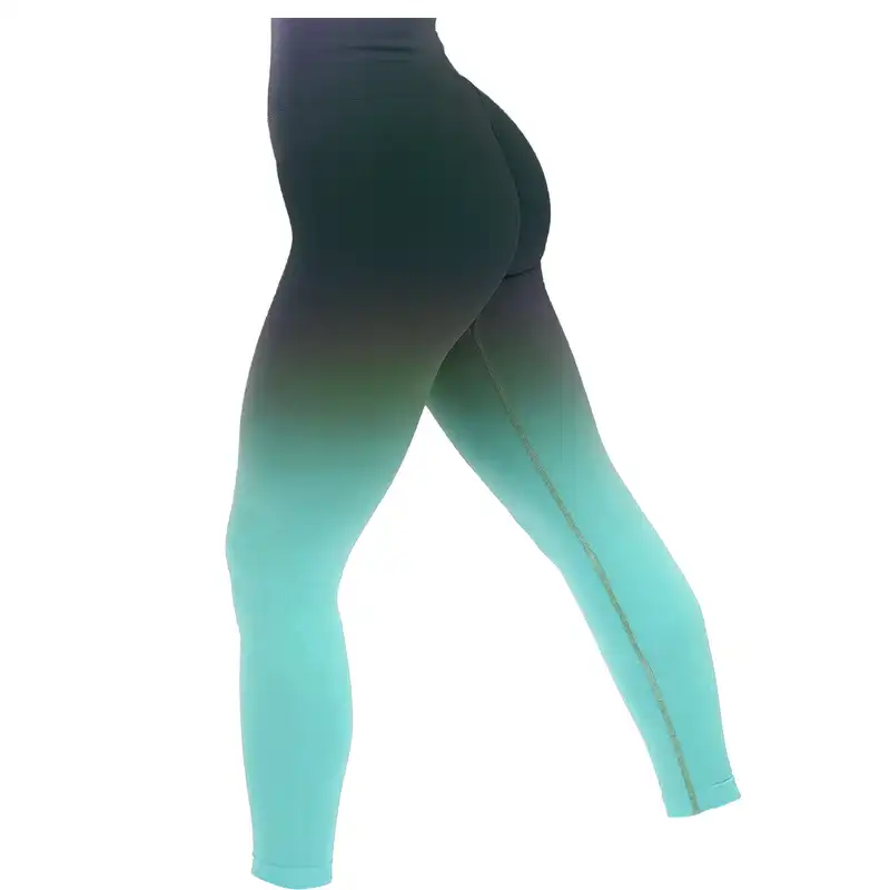 لگینگ ورزشی زنانه مدل فلورسنت کالر پلت سیملس پشت چین دار کد GA1