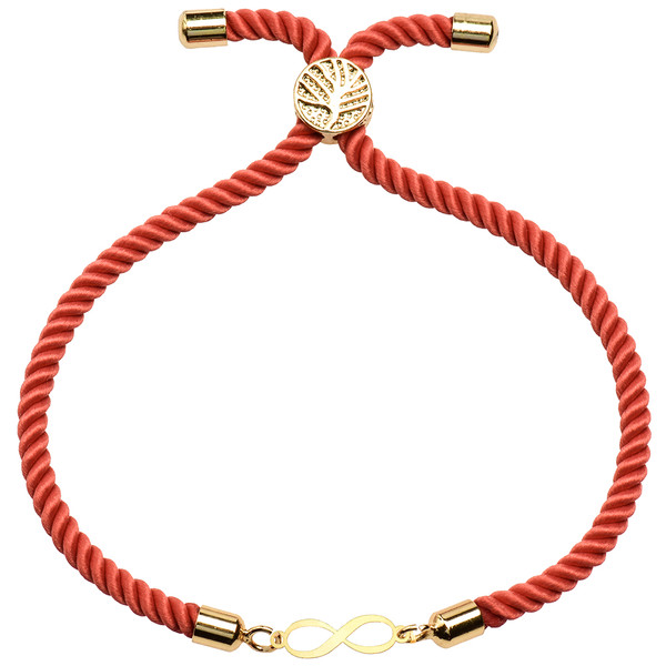 دستبند طلا 18 عیار زنانه کرابو طرح بینهایت مدل Kr1554