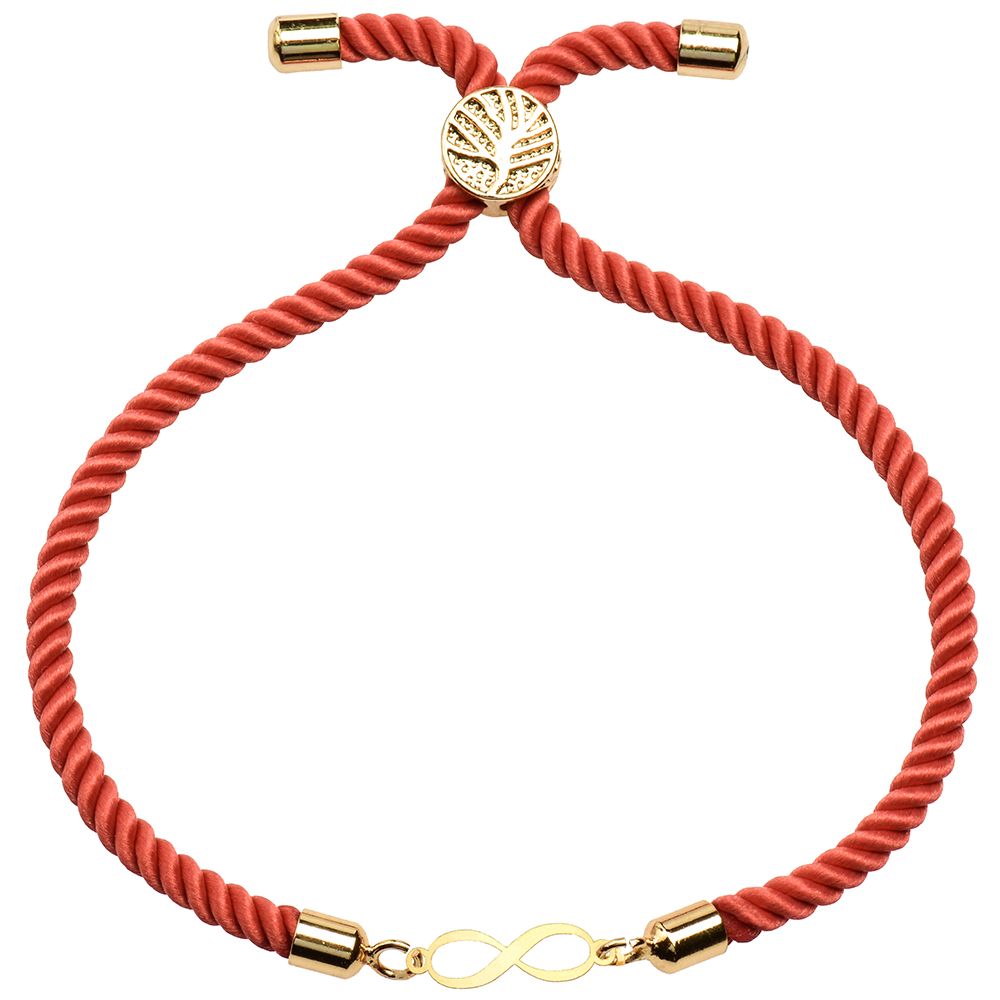 دستبند طلا 18 عیار زنانه کرابو طرح بینهایت مدل Kr1554 -  - 1