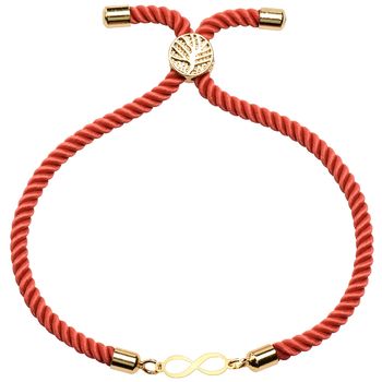 دستبند طلا 18 عیار زنانه کرابو طرح بینهایت مدل Kr1554