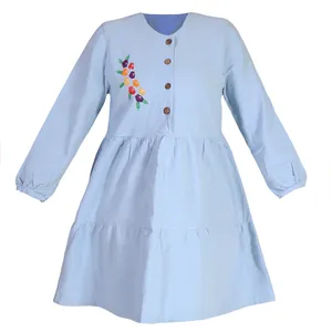 مانتو زنانه مدل عروسکی رنگ آبی