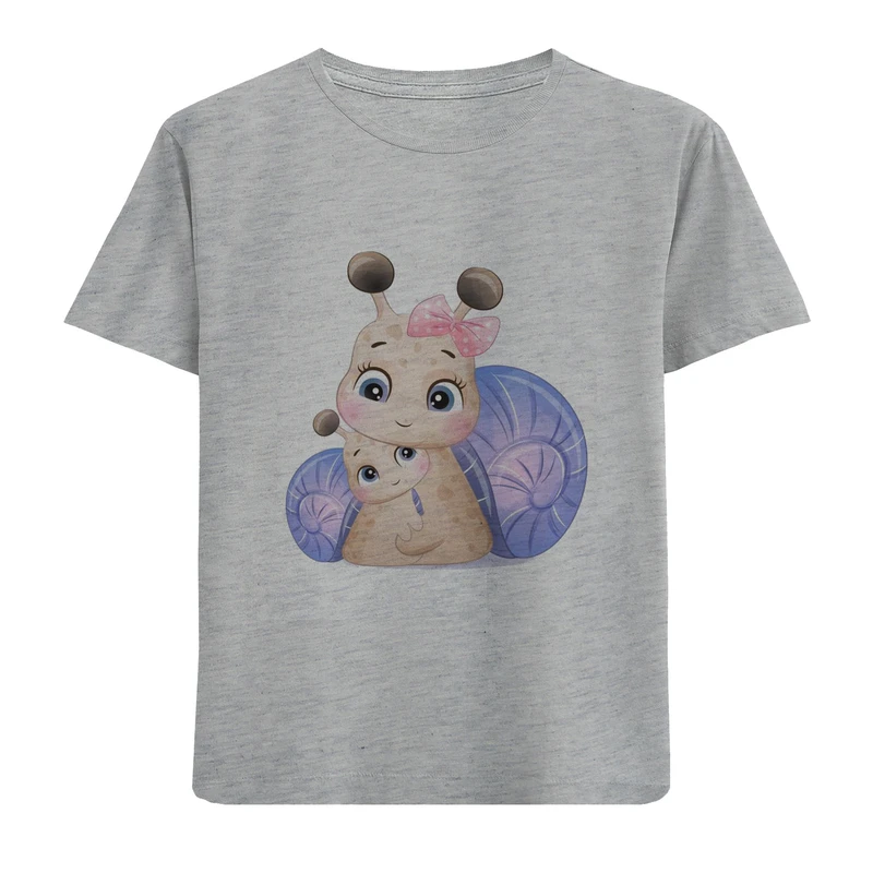 تی شرت آستین کوتاه بچگانه مدل حلزون D277