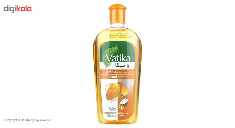 روغن نرم و درخشان کننده مو واتیکا مدل Almond حجم 300 میلی لیتر