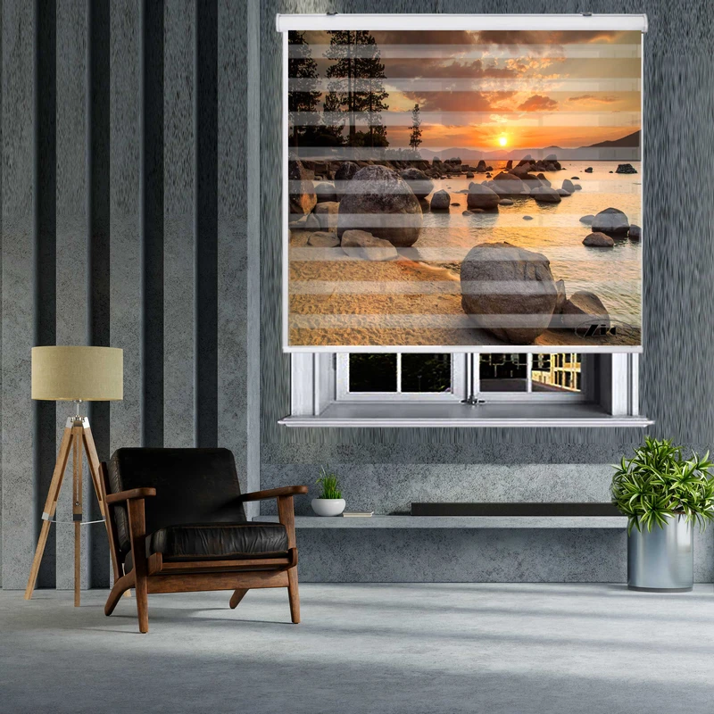 پرده زبرا زیو کد L5060 سایز 150X150 سانتی متر