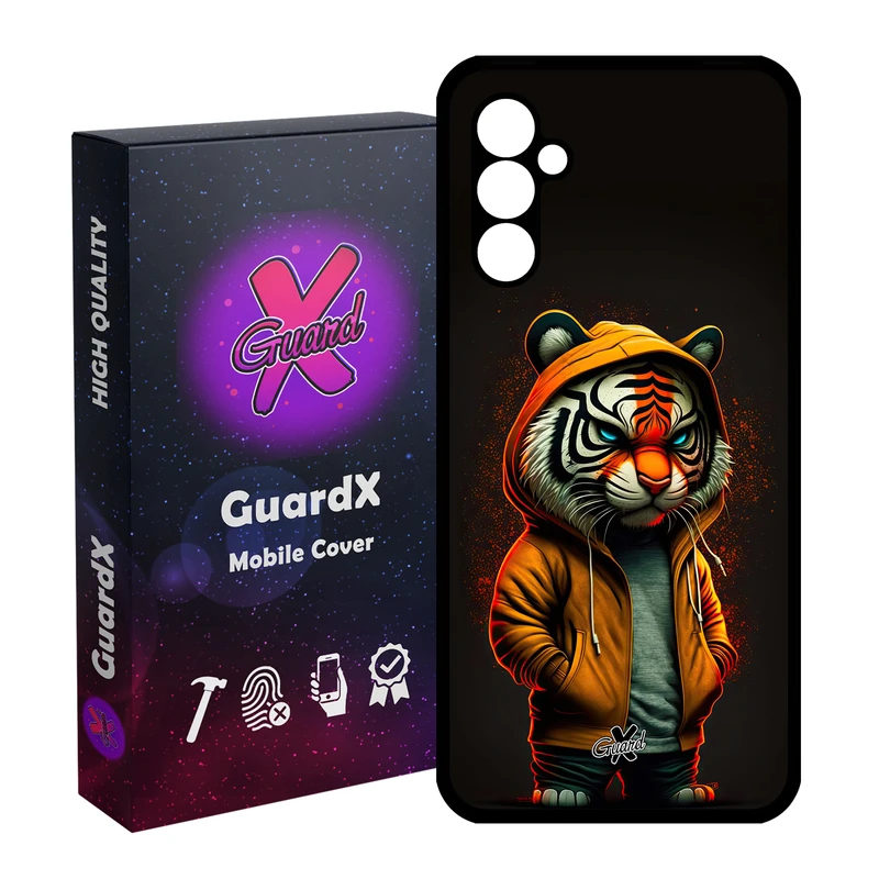 کاور گارد ایکس طرح ببر مدل Glass10618 مناسب برای گوشی موبایل سامسونگ Galaxy A24/A24 4G/M34 5G