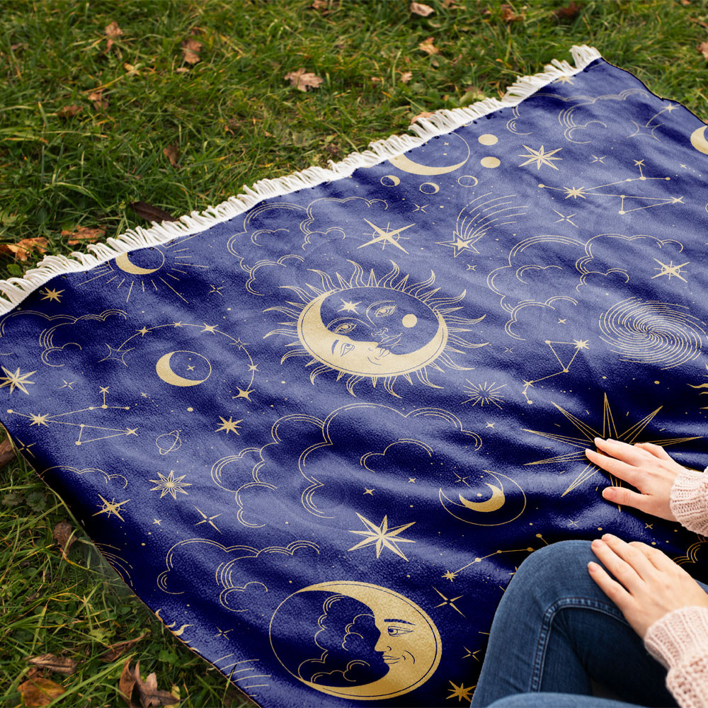 شال مبل مدل شب و ستاره هایش کد Q2SH1038 سایز 98x180 سانتی متر