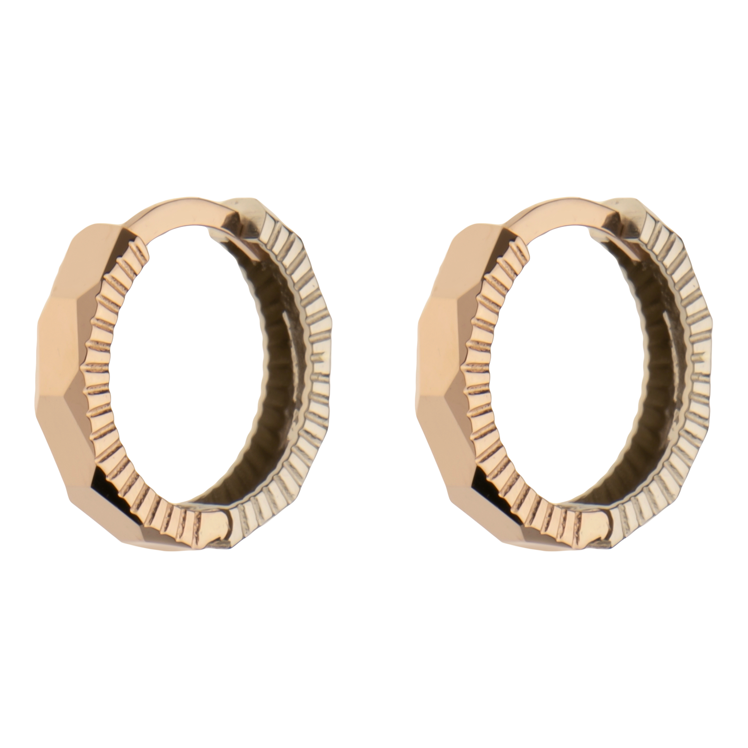 گوشواره حلقهای طلا 18 عیار زنانه گلدم مدل E-3070073