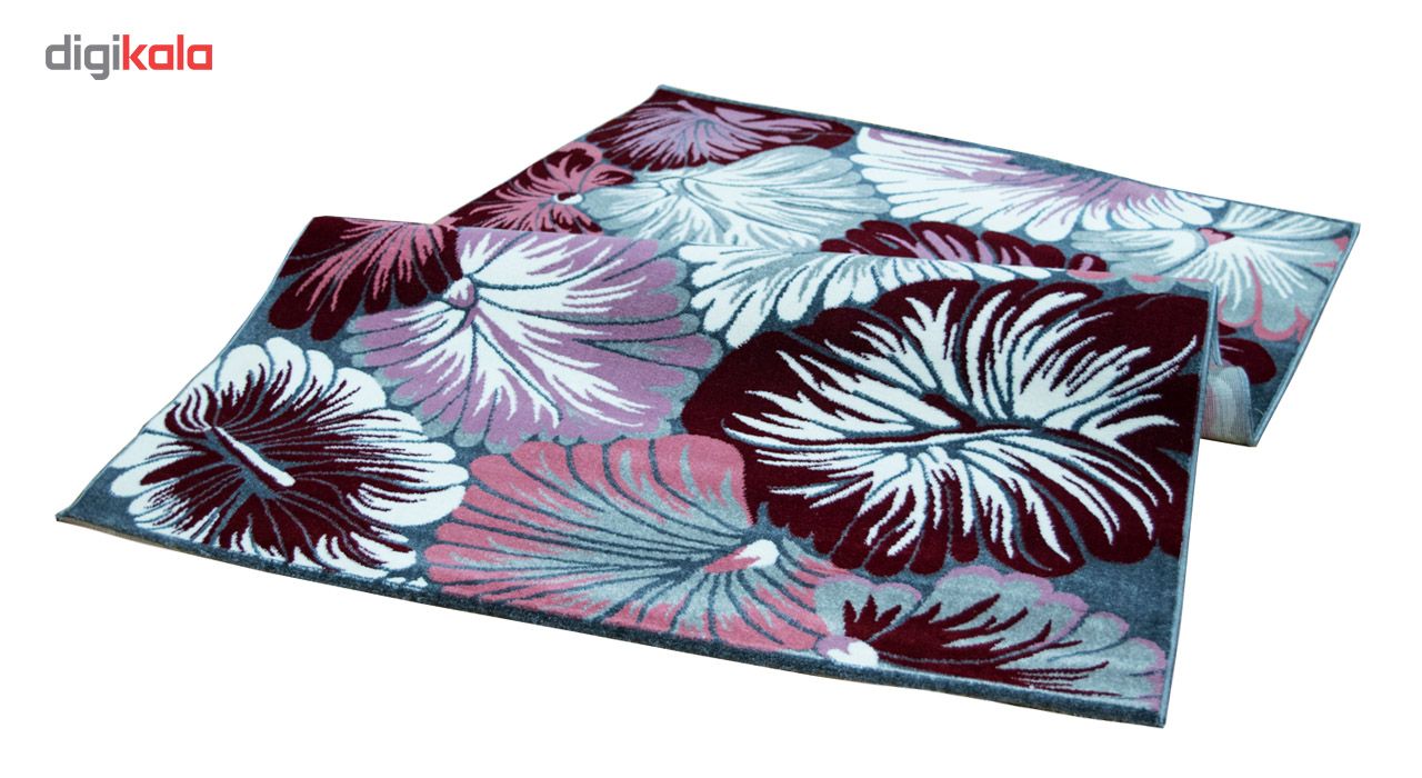 فرش ماشینی سهندکد SL15.US طرح فانتزی رنگ نقره ای