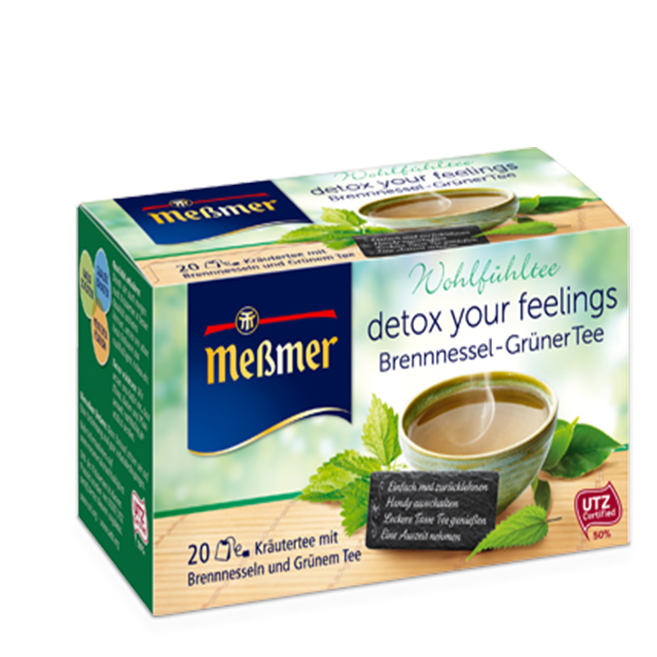 دمنوش آلمانی چای سبز و گزنه (سم زدا) مسمر مدل Detox بسته 20 عددی